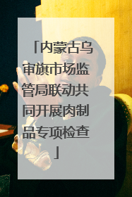 内蒙古乌审旗市场监管局联动共同开展肉制品专项检查