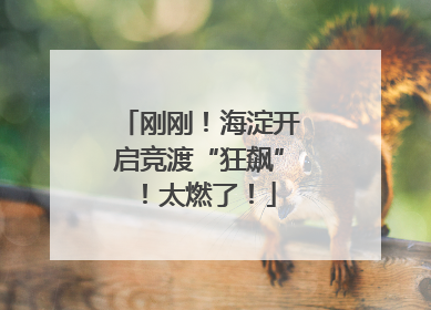 刚刚！海淀开启竞渡“狂飙”！太燃了！