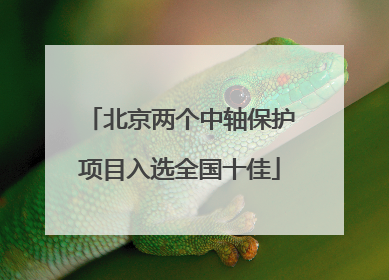 北京两个中轴保护项目入选全国十佳