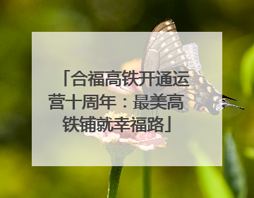 合福高铁开通运营十周年：最美高铁铺就幸福路