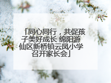 同心同行，共促孩子美好成长 绵阳游仙区新桥镇云凤小学召开家长会