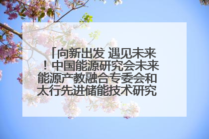 向新出发 遇见未来！中国能源研究会未来能源产教融合专委会和太行先进储能技术研究院在保定成立