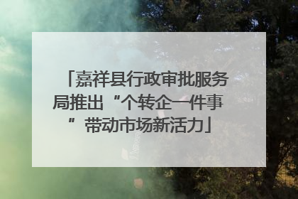 嘉祥县行政审批服务局推出“个转企一件事”带动市场新活力