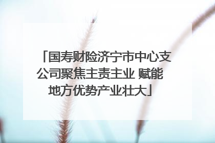 国寿财险济宁市中心支公司聚焦主责主业 赋能地方优势产业壮大