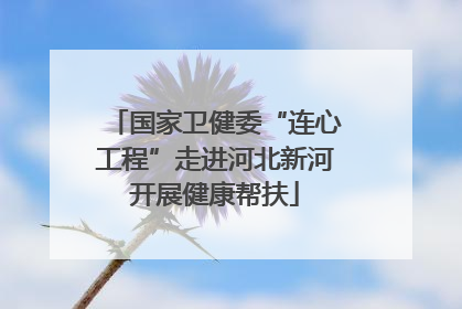国家卫健委“连心工程”走进河北新河开展健康帮扶