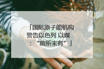 国际原子能机构警告以色列 以媒：“前所未有”