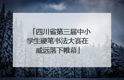 四川省第三届中小学生硬笔书法大赛在威远落下帷幕