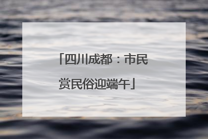 四川成都：市民赏民俗迎端午