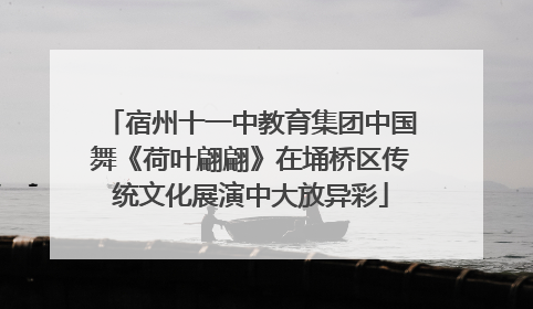 宿州十一中教育集团中国舞《荷叶翩翩》在埇桥区传统文化展演中大放异彩