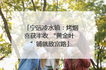宁远冷水镇：烤烟喜获丰收 “黄金叶”铺就致富路