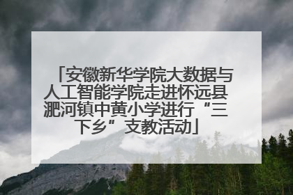 安徽新华学院大数据与人工智能学院走进怀远县淝河镇中黄小学进行“三下乡”支教活动