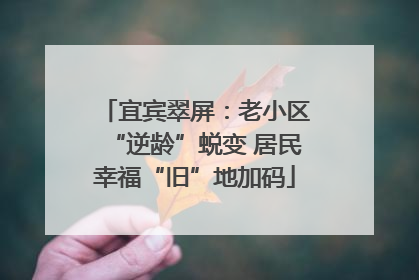 宜宾翠屏：老小区“逆龄”蜕变 居民幸福“旧”地加码