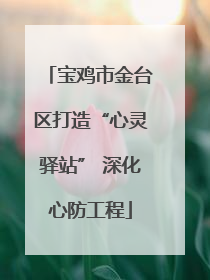 宝鸡市金台区打造“心灵驿站” 深化心防工程