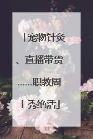 宠物针灸、直播带货……职教周上秀绝活