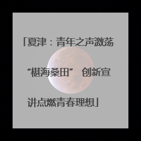 夏津：青年之声激荡“椹海桑田” 创新宣讲点燃青春理想
