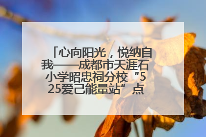 心向阳光，悦纳自我——成都市天涯石小学昭忠祠分校“525爱己能量站”点亮孩子心灵之旅