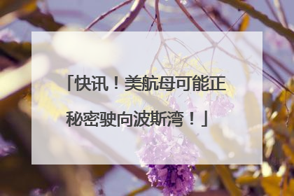 快讯！美航母可能正秘密驶向波斯湾！