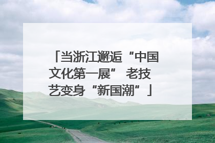 当浙江邂逅“中国文化第一展” 老技艺变身“新国潮”