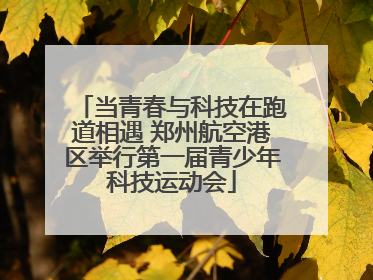 当青春与科技在跑道相遇 郑州航空港区举行第一届青少年科技运动会