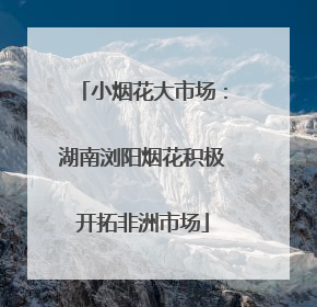 小烟花大市场：湖南浏阳烟花积极开拓非洲市场