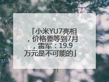 小米YU7亮相，价格要等到7月，雷军：19.9万元是不可能的