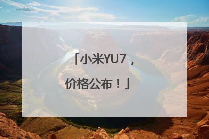 小米YU7，价格公布！