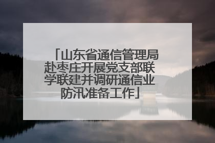 山东省通信管理局赴枣庄开展党支部联学联建并调研通信业防汛准备工作
