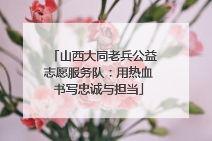 山西大同老兵公益志愿服务队：用热血书写忠诚与担当