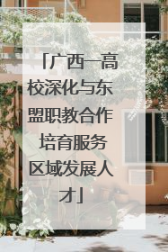 广西一高校深化与东盟职教合作 培育服务区域发展人才