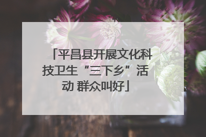 平昌县开展文化科技卫生“三下乡”活动 群众叫好