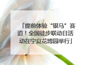 提前体验“银马”赛道！全国徒步联动日活动在宁夏花博园举行