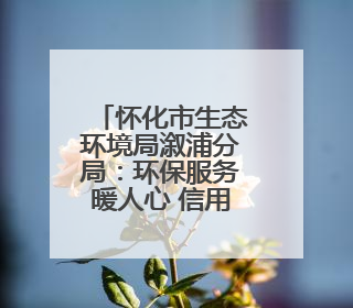 怀化市生态环境局溆浦分局：环保服务暖人心 信用帮扶伴企行