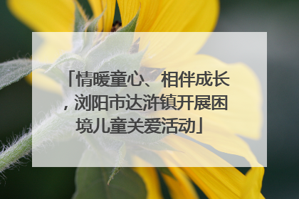 情暖童心、相伴成长，浏阳市达浒镇开展困境儿童关爱活动