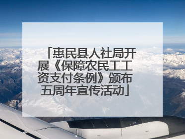 惠民县人社局开展《保障农民工工资支付条例》颁布五周年宣传活动