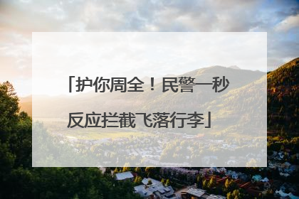 护你周全！民警一秒反应拦截飞落行李
