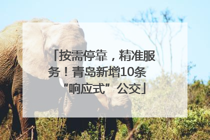 按需停靠，精准服务！青岛新增10条“响应式”公交