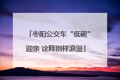 枣阳公交车“低碳”迎亲 诠释别样浪漫