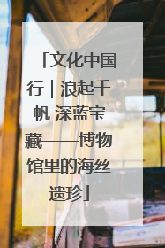文化中国行｜浪起千帆 深蓝宝藏——博物馆里的海丝遗珍