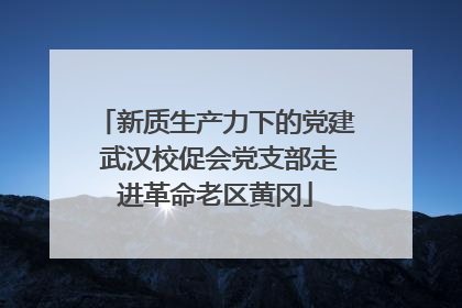 新质生产力下的党建 武汉校促会党支部走进革命老区黄冈