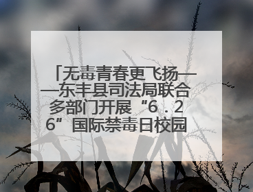 无毒青春更飞扬——东丰县司法局联合多部门开展“6．26”国际禁毒日校园宣讲活动