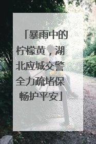 暴雨中的柠檬黄，湖北应城交警全力疏堵保畅护平安