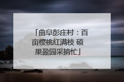 曲阜彭庄村：百亩樱桃红满枝 硕果盈园采摘忙