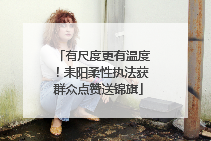 有尺度更有温度！耒阳柔性执法获群众点赞送锦旗