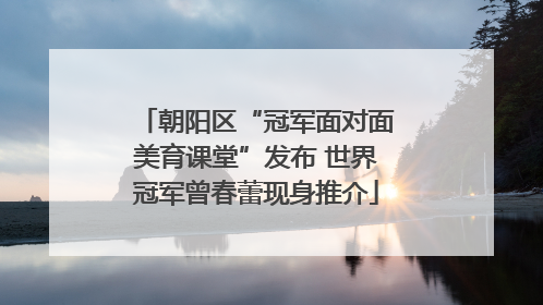 朝阳区“冠军面对面美育课堂”发布 世界冠军曾春蕾现身推介