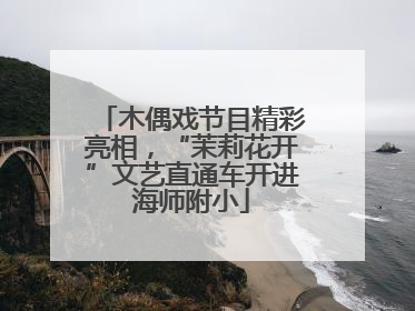 木偶戏节目精彩亮相，“茉莉花开”文艺直通车开进海师附小