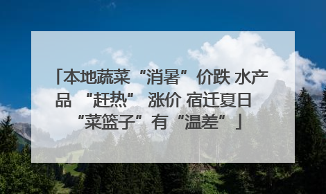 本地蔬菜“消暑”价跌 水产品 “赶热” 涨价 宿迁夏日 “菜篮子”有“温差”