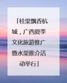 桂果飘香杭城，广西夏季文化旅游推广暨水果推介活动举行
