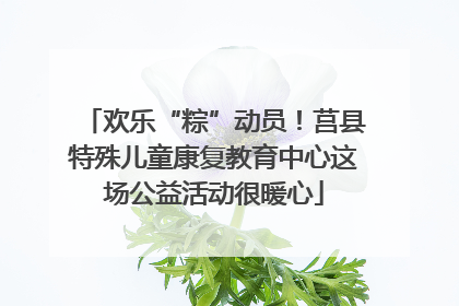欢乐“粽”动员！莒县特殊儿童康复教育中心这场公益活动很暖心