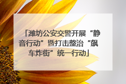 潍坊公安交警开展“静音行动”暨打击整治“飙车炸街”统一行动