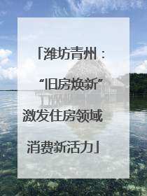 潍坊青州：“旧房焕新”激发住房领域消费新活力